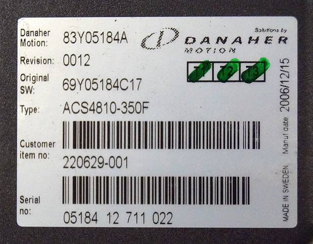Toyota/BT 220629-001 | Danaher motion AC Superdrive motor controller 83Y05184A A - Upravljačka jedinica za Oprema za rukovanje materijalima: slika 2 Toyota/BT 220629-001 | Danaher motion AC Superdrive motor controller 83Y05184A A - Upravljačka jedinica za Oprema za rukovanje materijalima: slika 2