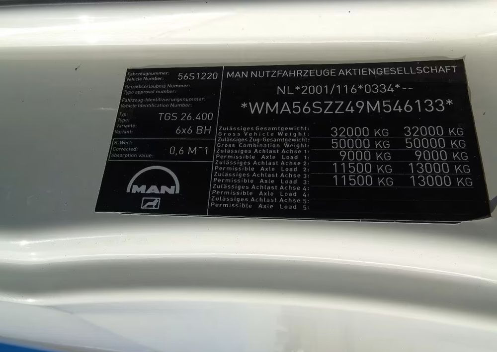 MAN TGS 26.400 6x6 – Wywrotka 3-stronna Meiller + Żuraw HIAB 166 E3 HIPRO – 429.222 km – Euro 4 - Istovarivač, Kamion sa dizalicom: slika 5 MAN TGS 26.400 6x6 – Wywrotka 3-stronna Meiller + Żuraw HIAB 166 E3 HIPRO – 429.222 km – Euro 4 - Istovarivač, Kamion sa dizalicom: slika 5