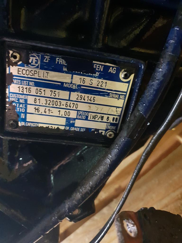 MAN TGA 16 S 221 WITH HYDRAULIC LEVER 1-1 WITHOUT INTARDER - Menjač za Kamion: slika 5 MAN TGA 16 S 221 WITH HYDRAULIC LEVER 1-1 WITHOUT INTARDER - Menjač za Kamion: slika 5