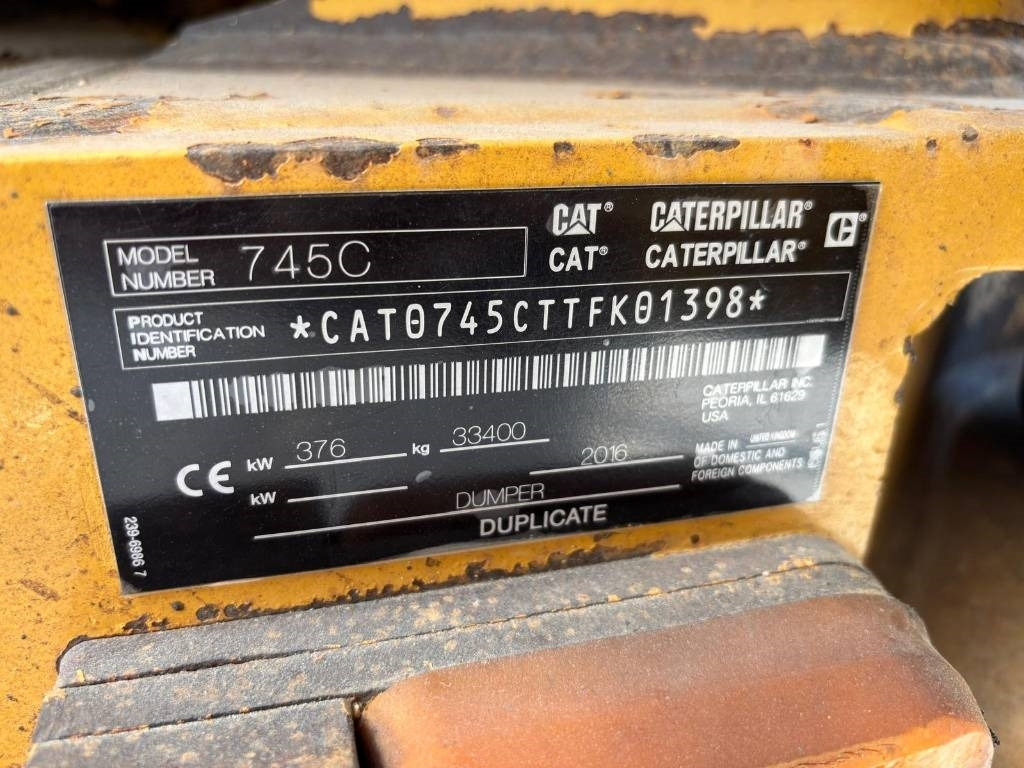 Zglobni kiper CAT 745 C: slika 11 Zglobni kiper CAT 745 C: slika 11