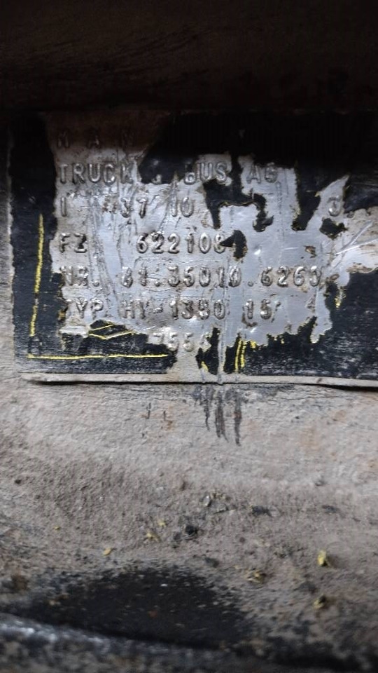 MAN HY-1350 takaperä 3,70 - Osovina i delovi za Kamion: slika 4 MAN HY-1350 takaperä 3,70 - Osovina i delovi za Kamion: slika 4