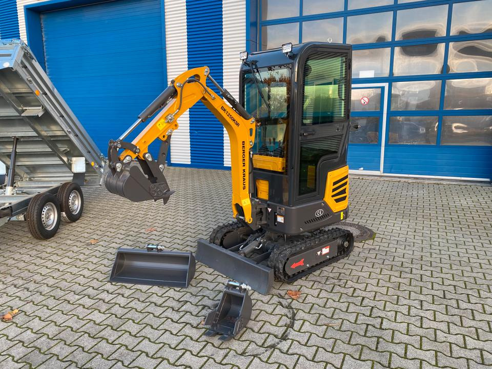 Minibagger BK1250KSR im Komplettpaket mit Kippanhänger und Auffahrrampen *INKL.19% MWST*BERGER KRAUS*SOFORT!* - Mini bager: slika 3 Minibagger BK1250KSR im Komplettpaket mit Kippanhänger und Auffahrrampen *INKL.19% MWST*BERGER KRAUS*SOFORT!* - Mini bager: slika 3