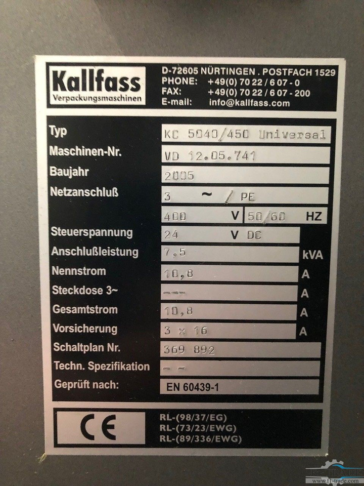 Kallfass KC5050/400 Universal - Štamparska mašina: slika 4 Kallfass KC5050/400 Universal - Štamparska mašina: slika 4