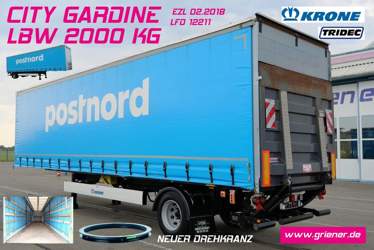 Krone CITYSATTEL KRONE 1-achs SEP 10/ BPW/TRIDEC lenk - Poluprikolica sa ceradom: slika 1 Krone CITYSATTEL KRONE 1-achs SEP 10/ BPW/TRIDEC lenk - Poluprikolica sa ceradom: slika 1