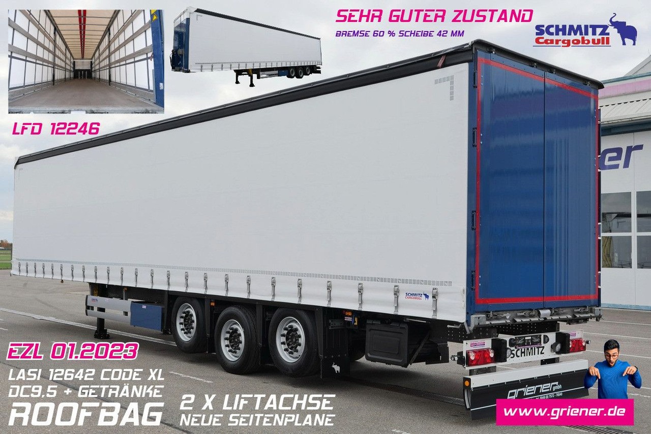 Schmitz Cargobull SCS 24 /12642 XL / RUNGENTASCHEN / 2 x LIFT/ROOF - Poluprikolica sa ceradom: slika 1 Schmitz Cargobull SCS 24 /12642 XL / RUNGENTASCHEN / 2 x LIFT/ROOF - Poluprikolica sa ceradom: slika 1