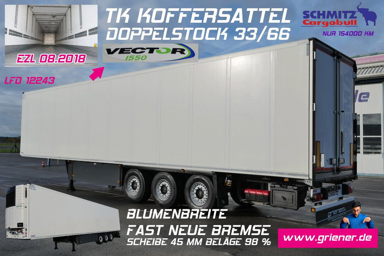 Schmitz Cargobull SKO 24/CARRIER 1550 VECTOR /DOPPELSTOCK /BLUMEN/ - Poluprikolica sa zatvorenim sandukom: slika 1 Schmitz Cargobull SKO 24/CARRIER 1550 VECTOR /DOPPELSTOCK /BLUMEN/ - Poluprikolica sa zatvorenim sandukom: slika 1