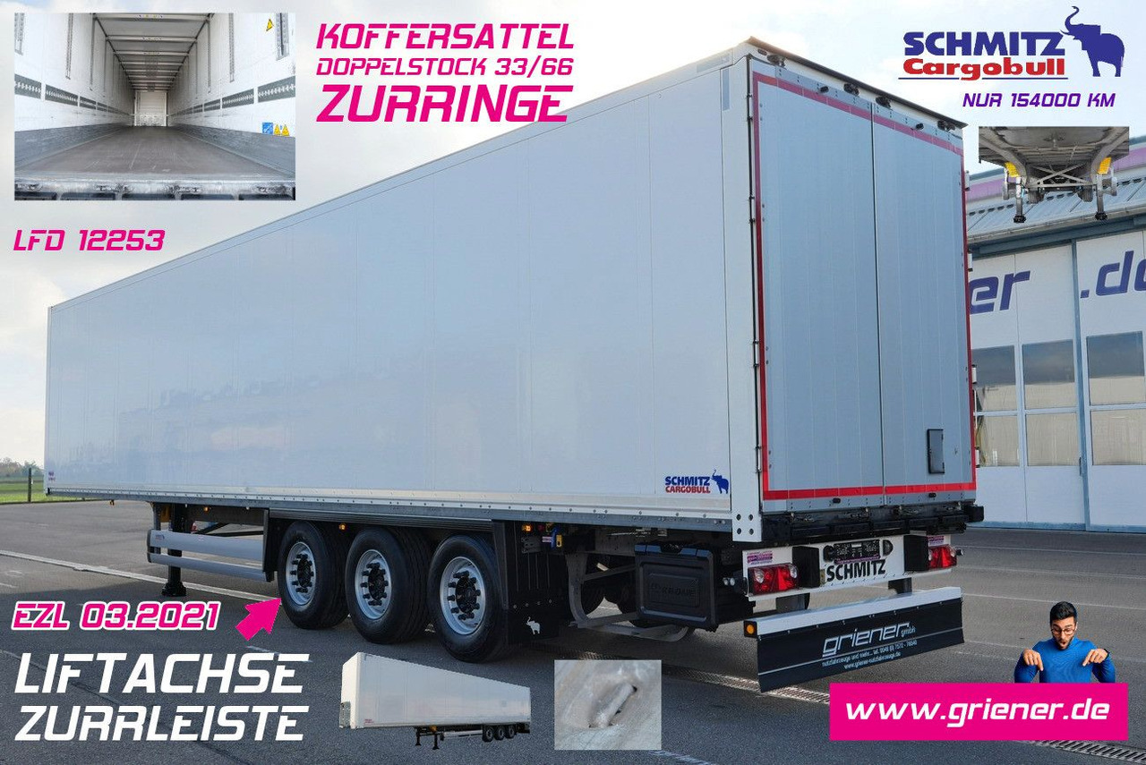 Schmitz Cargobull SKO 24/DOPPELSTOCK / 2,70/ LIFT nur 154 tsd km - Poluprikolica sa zatvorenim sandukom: slika 1 Schmitz Cargobull SKO 24/DOPPELSTOCK / 2,70/ LIFT nur 154 tsd km - Poluprikolica sa zatvorenim sandukom: slika 1