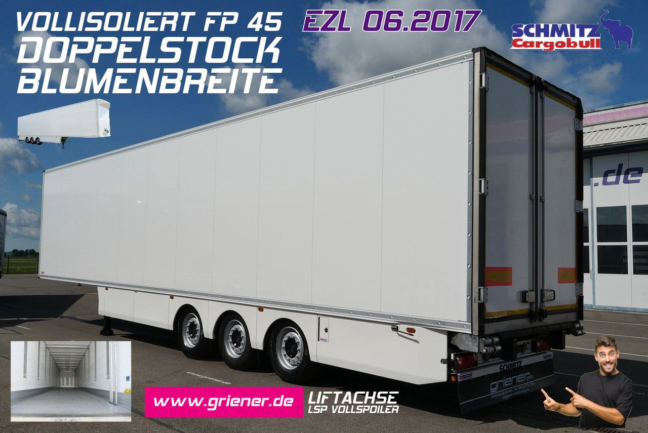 Schmitz Cargobull SKO 24/ISOLIERT fp 45/BLUMENBREITE /DOPPELSTOCK - Poluprikolica sa zatvorenim sandukom: slika 1 Schmitz Cargobull SKO 24/ISOLIERT fp 45/BLUMENBREITE /DOPPELSTOCK - Poluprikolica sa zatvorenim sandukom: slika 1