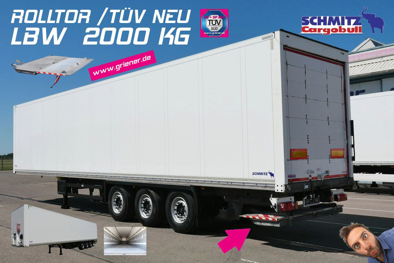 Schmitz Cargobull SKO 24/ ROLLTOR / LBW 2000 kg / TÜV NEU - Poluprikolica sa zatvorenim sandukom: slika 1 Schmitz Cargobull SKO 24/ ROLLTOR / LBW 2000 kg / TÜV NEU - Poluprikolica sa zatvorenim sandukom: slika 1