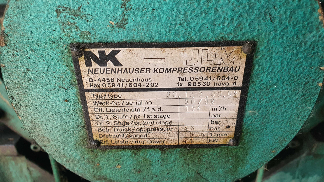 NK-JLM Neuenhauser kompresor sprężarka 43 bar 154m3/h 41kW - Druga mašina: slika 5 NK-JLM Neuenhauser kompresor sprężarka 43 bar 154m3/h 41kW - Druga mašina: slika 5