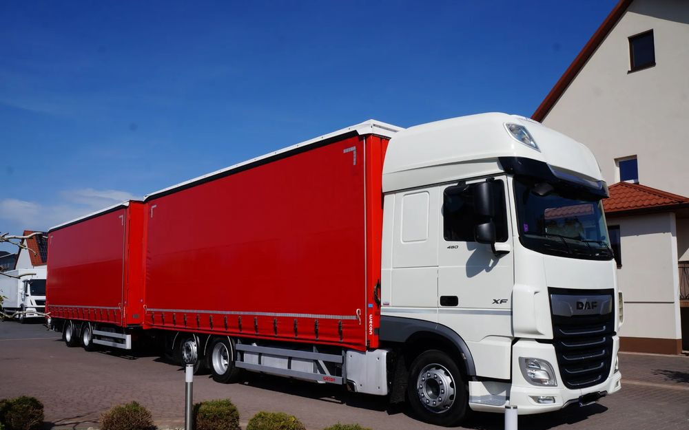 DAF XF 480 EURO 6 ZESTAW TANDEM PRZEJAZDOWY 120 M3 7,8 M + 7,8 M WECON - Kamion sa ceradom: slika 1 DAF XF 480 EURO 6 ZESTAW TANDEM PRZEJAZDOWY 120 M3 7,8 M + 7,8 M WECON - Kamion sa ceradom: slika 1