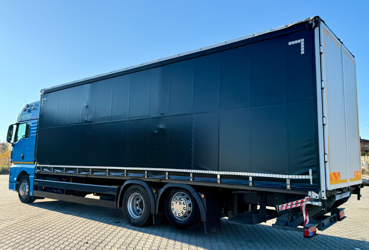 MAN TGX 26.420 / FIRANKA / WINDA / 23 EUROPALETY / 6x2 / AUTOMAT / EURO 6 / OŚ PODNOSZONA / DUŻA KABINA / 2019 ROK - Kamion sa ceradom: slika 4 MAN TGX 26.420 / FIRANKA / WINDA / 23 EUROPALETY / 6x2 / AUTOMAT / EURO 6 / OŚ PODNOSZONA / DUŻA KABINA / 2019 ROK - Kamion sa ceradom: slika 4