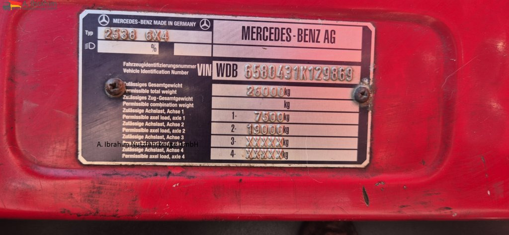 Mercedes-Benz DB 2538 AK 6x4 Meiller Getriebe überholt - Kamion sa hidrauličnom kukom: slika 4 Mercedes-Benz DB 2538 AK 6x4 Meiller Getriebe überholt - Kamion sa hidrauličnom kukom: slika 4