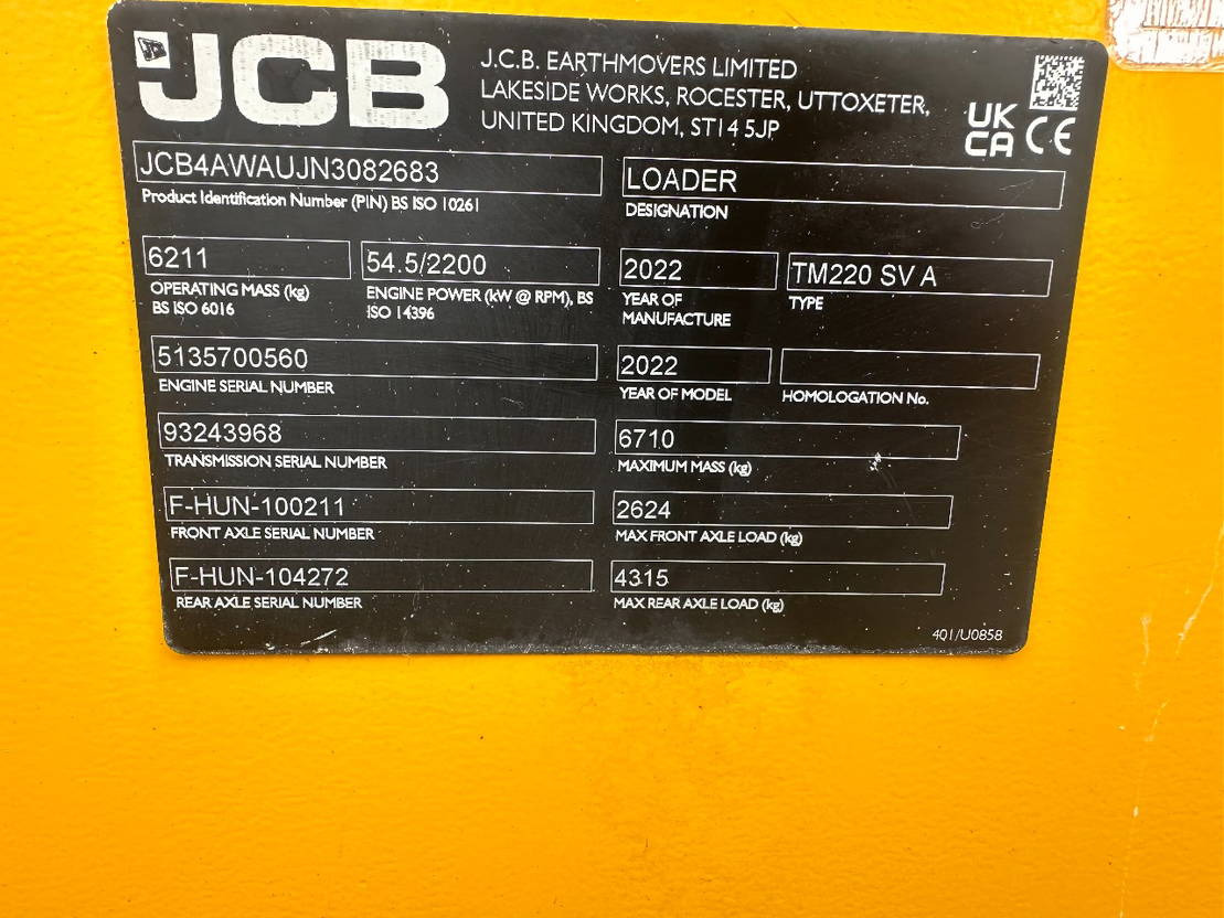 Teleskopski utovarivač na točkovima JCB TM220 SV A: slika 17 Teleskopski utovarivač na točkovima JCB TM220 SV A: slika 17