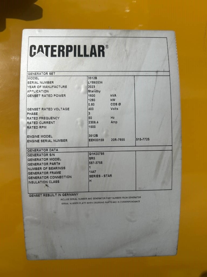 Lizing CAT 3512B - 1.600 kVA Open Generator - DPX-18102  CAT 3512B - 1.600 kVA Open Generator - DPX-18102: slika 8