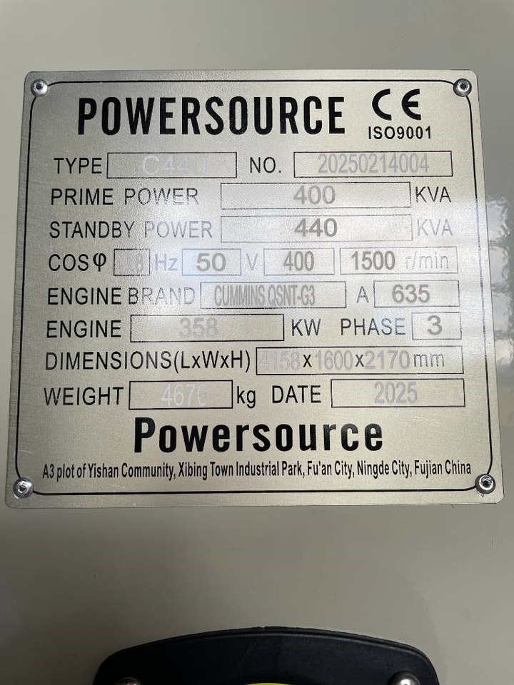 Novu Set generatora Cummins QSNT-G3 - 440 kVA Generator - DPX-19844: slika 6 Novu Set generatora Cummins QSNT-G3 - 440 kVA Generator - DPX-19844: slika 6
