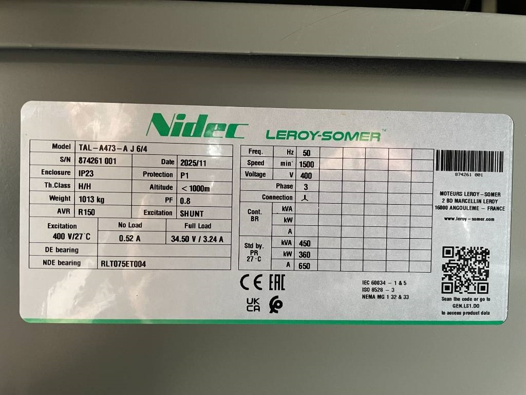 Novu Set generatora Cummins QSNT-G3 - 440 kVA Generator - DPX-19844: slika 20 Novu Set generatora Cummins QSNT-G3 - 440 kVA Generator - DPX-19844: slika 20