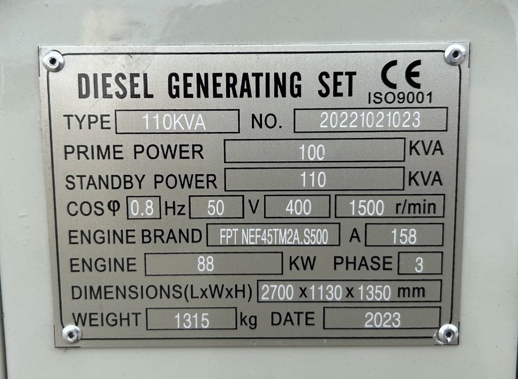 Iveco NEF45TM2A - 110 kVA Generator - DPX-19791 - Set generatora: slika 4 Iveco NEF45TM2A - 110 kVA Generator - DPX-19791 - Set generatora: slika 4