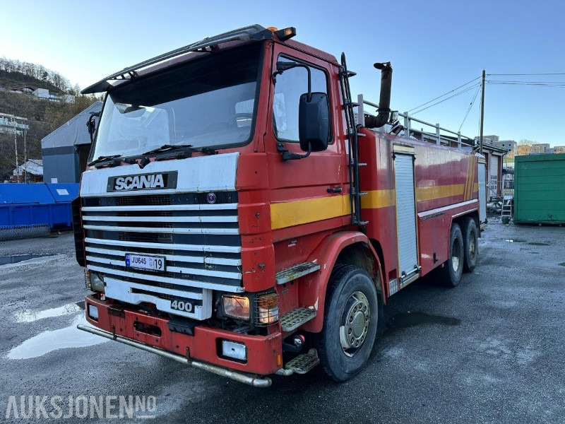 1992 Scania R 113ML - 400 6X2 Tankbil/Brannbil med vannkanon - Repobjekt, 553874km - Vatrogasni kamion: slika 1 1992 Scania R 113ML - 400 6X2 Tankbil/Brannbil med vannkanon - Repobjekt, 553874km - Vatrogasni kamion: slika 1