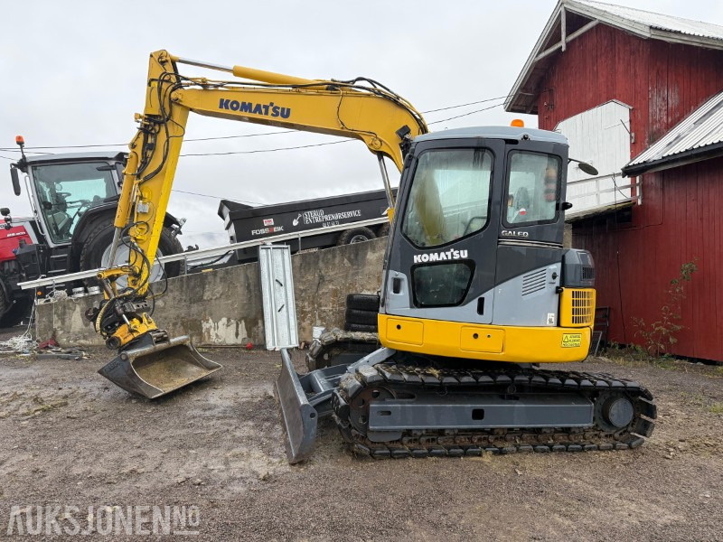 2007 Komatsu Galeo PC78US-6NO 8-tonns gravemaskin, Engcon tiltrotator, gummibelter, skjær, Nasta skuffe, Ledbar - Bager: slika 1 2007 Komatsu Galeo PC78US-6NO 8-tonns gravemaskin, Engcon tiltrotator, gummibelter, skjær, Nasta skuffe, Ledbar - Bager: slika 1