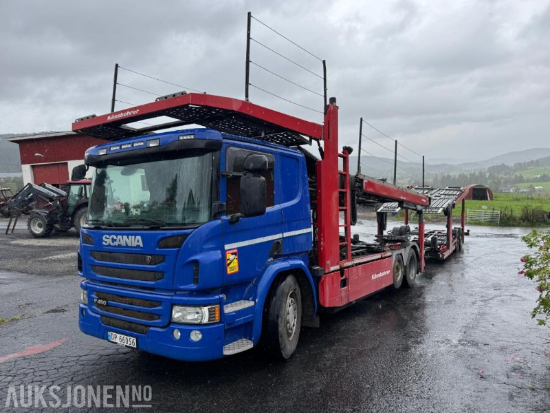 2015 Scania P 450 biltransport med henger / EU-godkjent - Kamion za prevoz automobila: slika 1 2015 Scania P 450 biltransport med henger / EU-godkjent - Kamion za prevoz automobila: slika 1