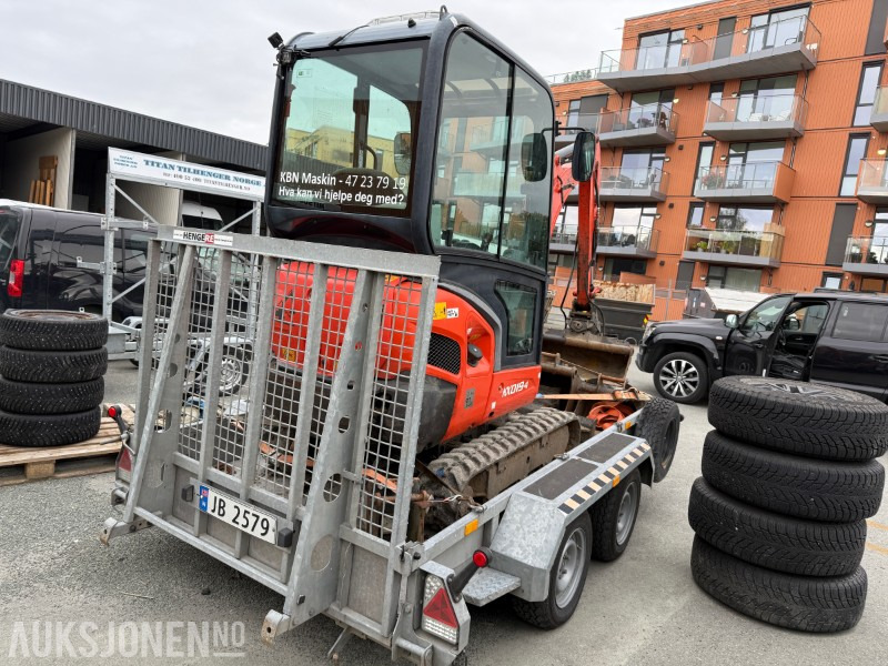 2018 Kubota KX019-4 minigraver m/ Tysse XTREME maskinhenger - Mini bager: slika 3 2018 Kubota KX019-4 minigraver m/ Tysse XTREME maskinhenger - Mini bager: slika 3