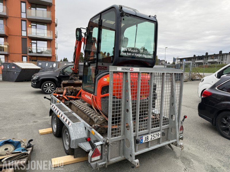 2018 Kubota KX019-4 minigraver m/ Tysse XTREME maskinhenger - Mini bager: slika 4 2018 Kubota KX019-4 minigraver m/ Tysse XTREME maskinhenger - Mini bager: slika 4
