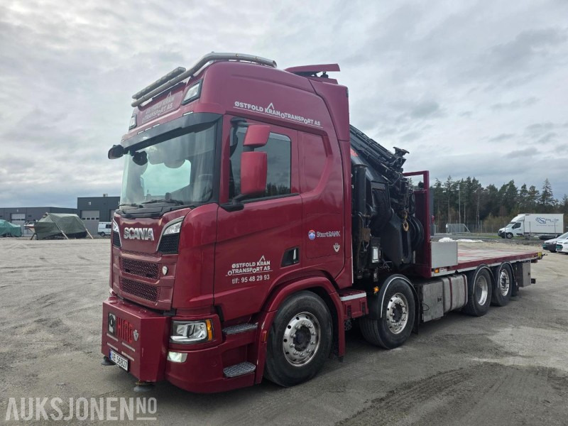 2019 Scania R580 8X2 Euro 6 kranbil Topp utstyrt  servicehistorikk  HIAB-kran 858, 80 Tm  Nylig EU - Kamion sa dizalicom: slika 2 2019 Scania R580 8X2 Euro 6 kranbil Topp utstyrt  servicehistorikk  HIAB-kran 858, 80 Tm  Nylig EU - Kamion sa dizalicom: slika 2