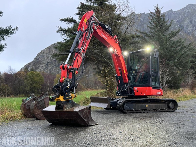 2022 Kubota KX060-5 - 5 tonns gravemaskin med gummibelter - Tiltrotator - Sentralsmøring - Bunkringspumpe og 3 skuffer - Bager: slika 1 2022 Kubota KX060-5 - 5 tonns gravemaskin med gummibelter - Tiltrotator - Sentralsmøring - Bunkringspumpe og 3 skuffer - Bager: slika 1