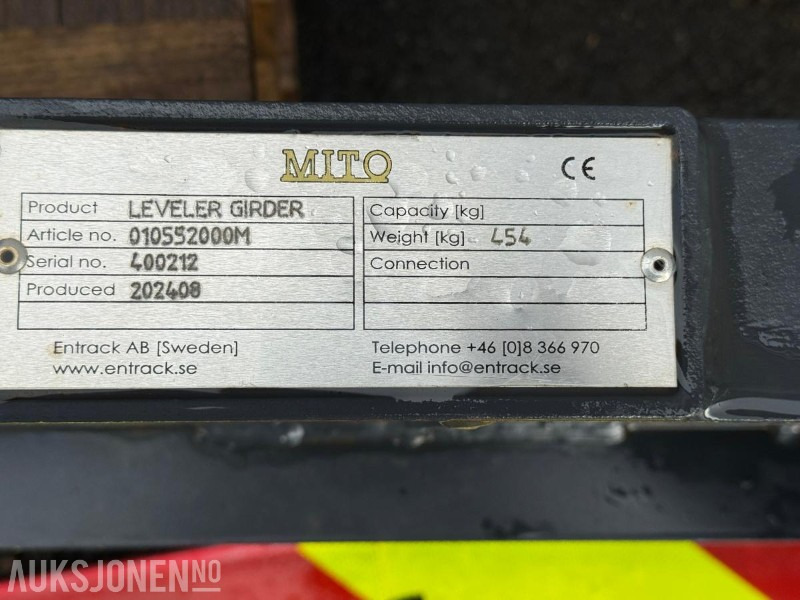 2024 Mito Leveler Girder – Avrettningsrulle til gravemaskin med S60-feste - Dodatak za Građevinska mašina: slika 5 2024 Mito Leveler Girder – Avrettningsrulle til gravemaskin med S60-feste - Dodatak za Građevinska mašina: slika 5