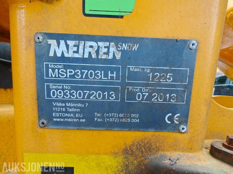 2013 Meiren MSP3703 LH - Snøplog med slapseskjær og parallellogram - Kamion: slika 2 2013 Meiren MSP3703 LH - Snøplog med slapseskjær og parallellogram - Kamion: slika 2