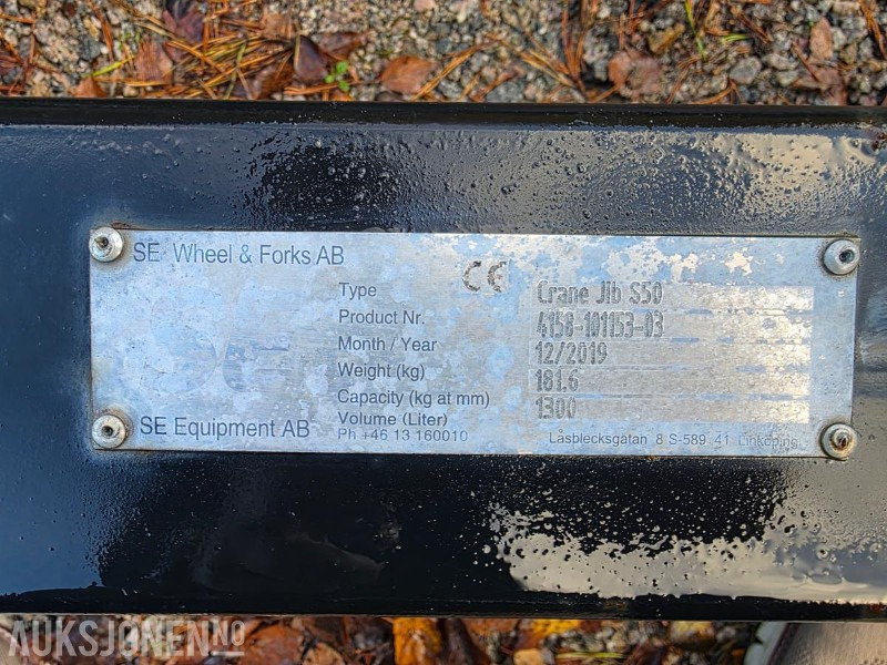 SE Equipment AB Crane jib S50 / KRANJIBB / LØFTEBOM - Građevinska oprema: slika 3 SE Equipment AB Crane jib S50 / KRANJIBB / LØFTEBOM - Građevinska oprema: slika 3