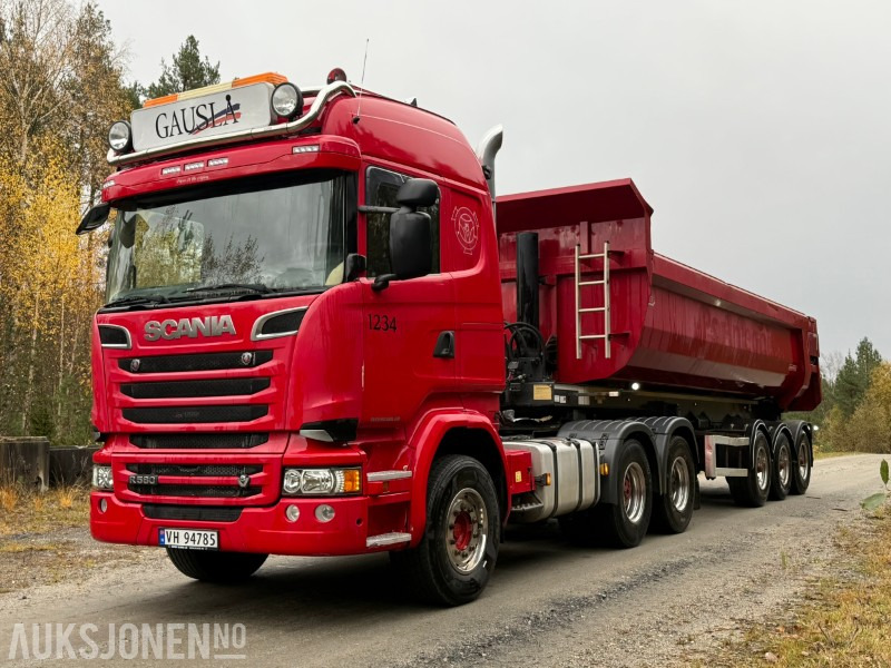 2018 Scania R580-V8-6x4-EURO6-260.000km-Tippsemi m/ Langendorf tralle - Tegljač: slika 2 2018 Scania R580-V8-6x4-EURO6-260.000km-Tippsemi m/ Langendorf tralle - Tegljač: slika 2