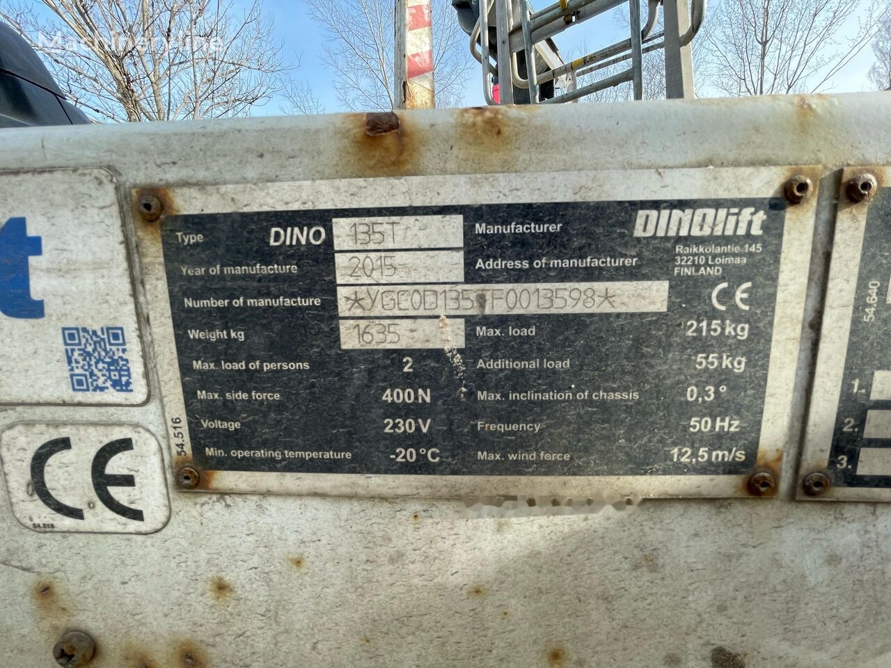 Dino 135T - Zglobna platforma: slika 2 Dino 135T - Zglobna platforma: slika 2