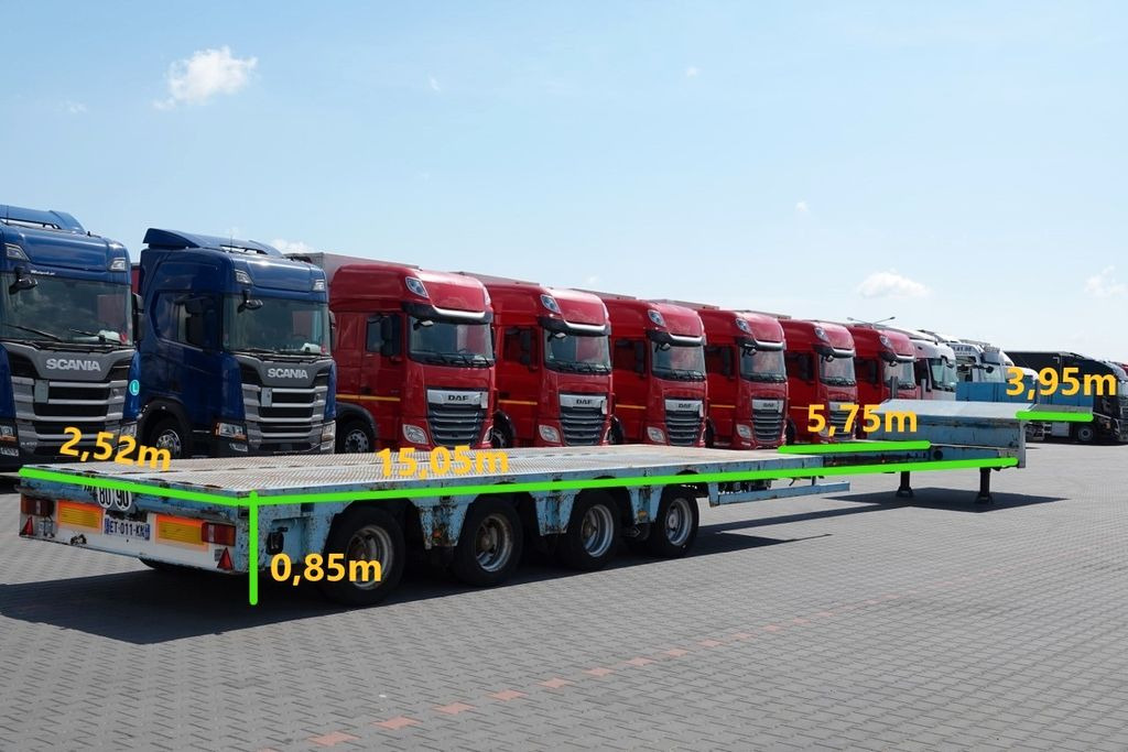 Nooteboom NISKOPODWOZIE / LAWETA / ROZCIĄGANA 19 M / 4 OSI - Niska poluprikolica za prevoz: slika 2 Nooteboom NISKOPODWOZIE / LAWETA / ROZCIĄGANA 19 M / 4 OSI - Niska poluprikolica za prevoz: slika 2