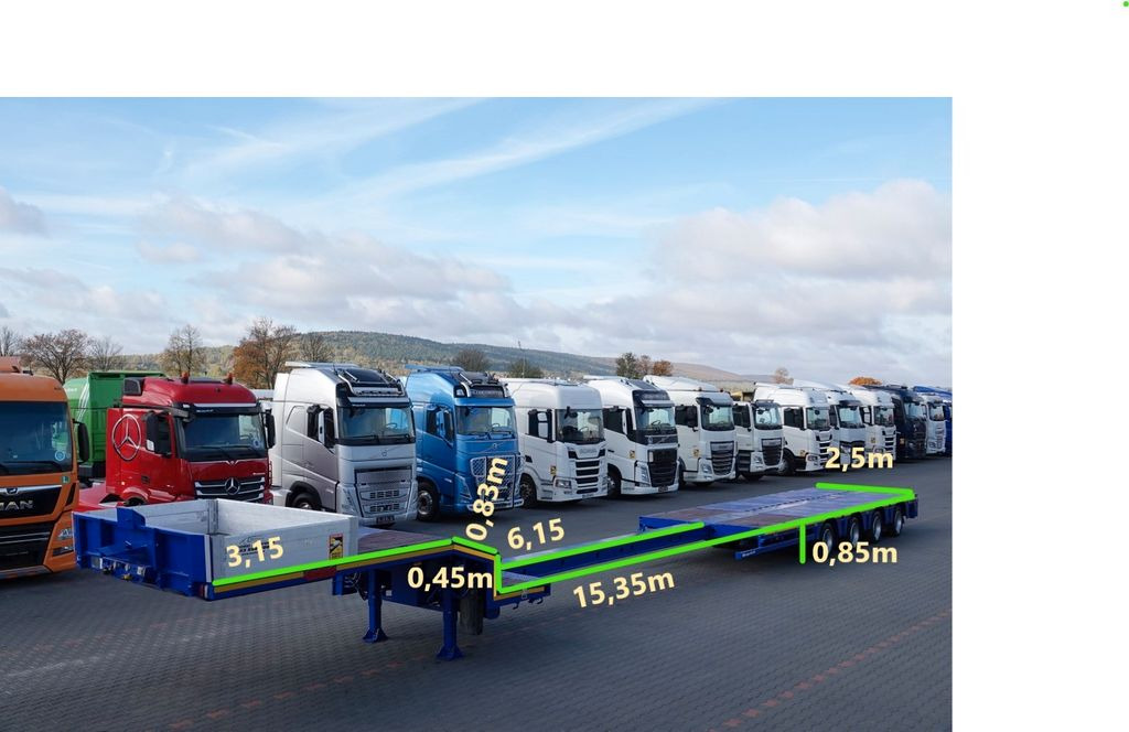 Nooteboom NISKOPODWOZIE / ROZCIĄGANA / 4 OSIOWA / OSIE SKR - Niska poluprikolica za prevoz: slika 2 Nooteboom NISKOPODWOZIE / ROZCIĄGANA / 4 OSIOWA / OSIE SKR - Niska poluprikolica za prevoz: slika 2