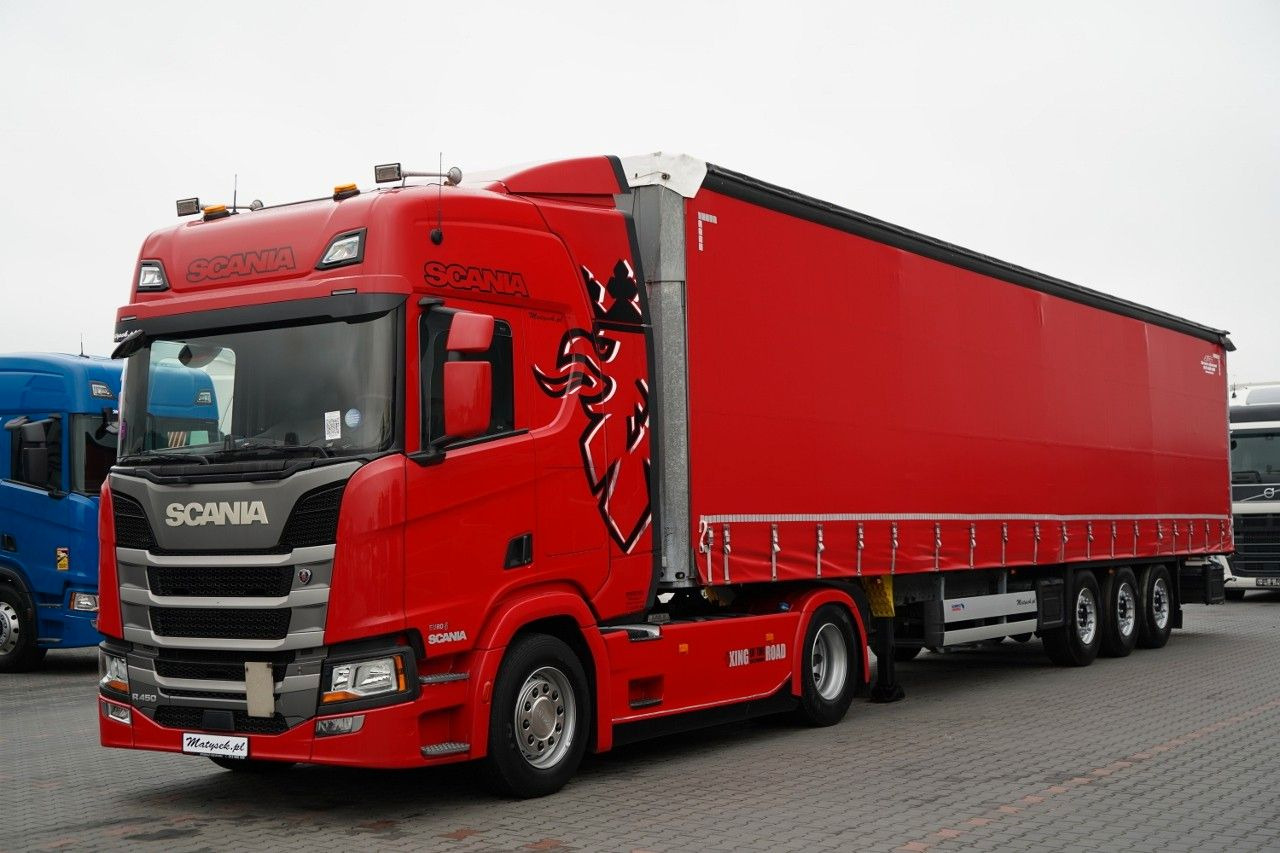 Scania R 450 / ZESTAW / + SCHMITZ / FIRANKA STANDARD / - Tegljač: slika 1 Scania R 450 / ZESTAW / + SCHMITZ / FIRANKA STANDARD / - Tegljač: slika 1
