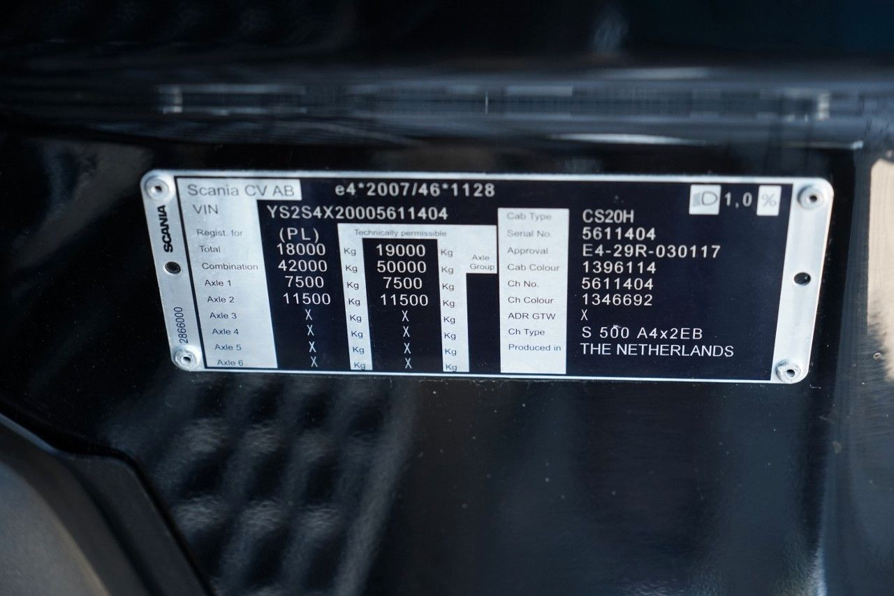 Tegljač Scania S 500 / RETARDER / I-PARK COOL / FULL AIRMATIC: slika 35 Tegljač Scania S 500 / RETARDER / I-PARK COOL / FULL AIRMATIC: slika 35