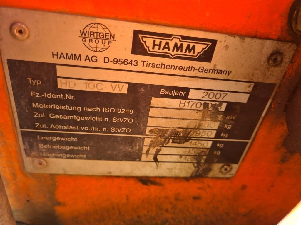 Hamm HD 10 C FOR PARTS - Valjak za puteve: slika 4 Hamm HD 10 C FOR PARTS - Valjak za puteve: slika 4