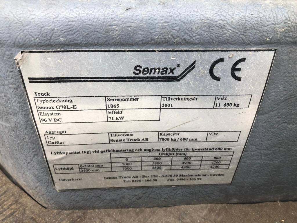 Semax G70L-E - Električni viljuškar: slika 3 Semax G70L-E - Električni viljuškar: slika 3