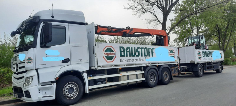 Mercedes-Benz 2545 Actros Pritsche Kran Palfinger PK21001 - Kamion sa tovarnim sandukom, Kamion sa dizalicom: slika 1 Mercedes-Benz 2545 Actros Pritsche Kran Palfinger PK21001 - Kamion sa tovarnim sandukom, Kamion sa dizalicom: slika 1