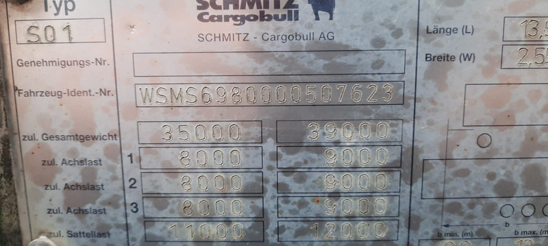 Schmitz Cargobull 3-Achser Pritsche Plane - Poluprikolica sa ceradom: slika 5 Schmitz Cargobull 3-Achser Pritsche Plane - Poluprikolica sa ceradom: slika 5