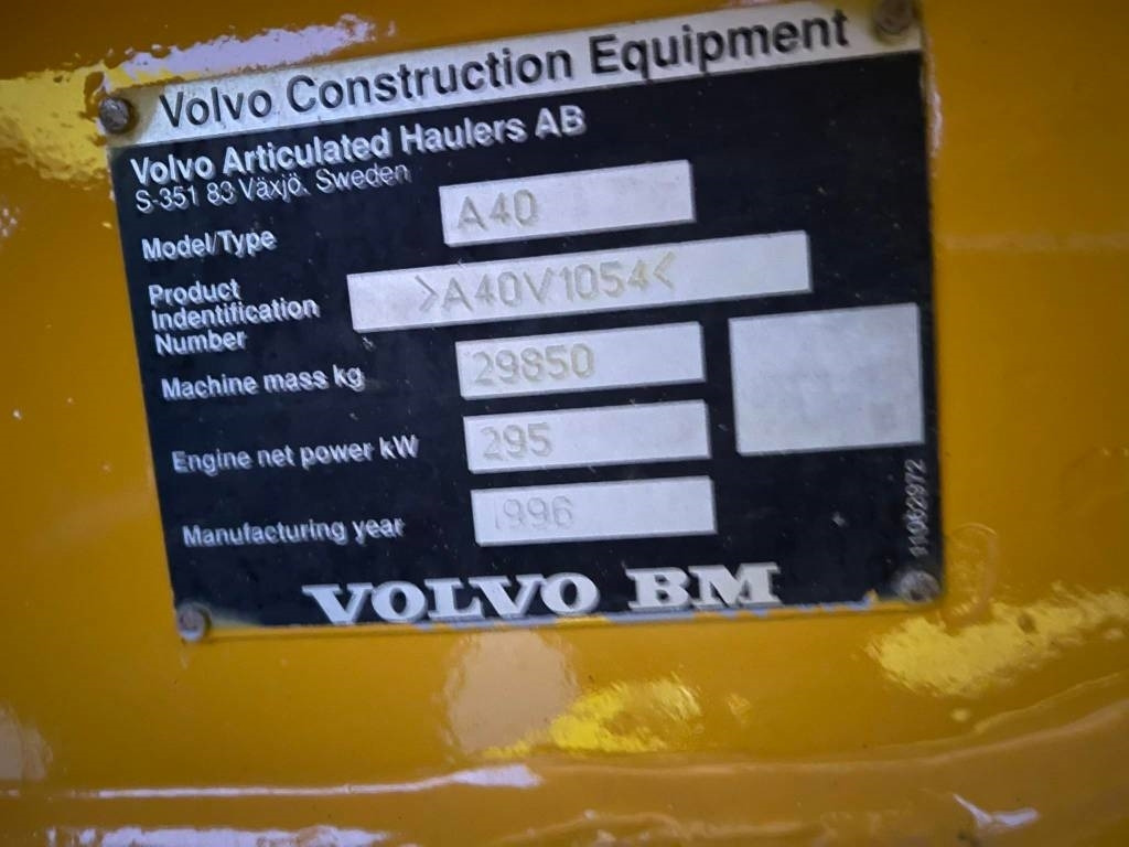 Zglobni kiper Volvo A40C: slika 16
