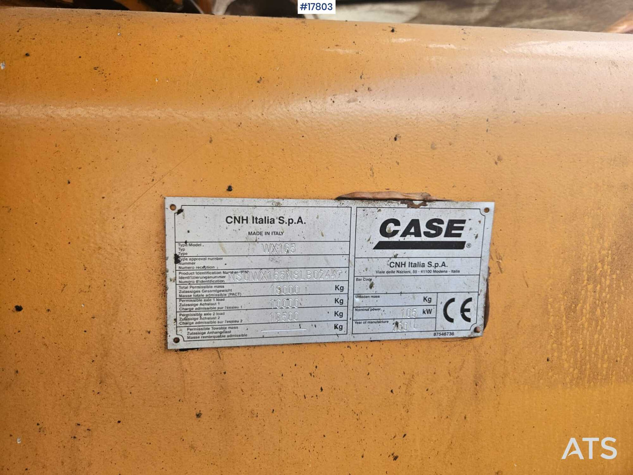 Bager točkaš 2008 Case WX 165: slika 15 Bager točkaš 2008 Case WX 165: slika 15