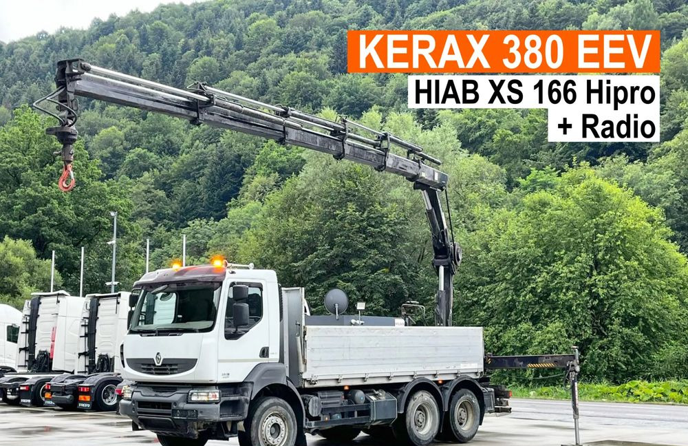 Renault Kerax 380 EEV // Skrzynia Burtowa // HIAB XS166 Hipro + Radio // Zwolnice // // - Kamion sa tovarnim sandukom, Kamion sa dizalicom: slika 1 Renault Kerax 380 EEV // Skrzynia Burtowa // HIAB XS166 Hipro + Radio // Zwolnice // // - Kamion sa tovarnim sandukom, Kamion sa dizalicom: slika 1