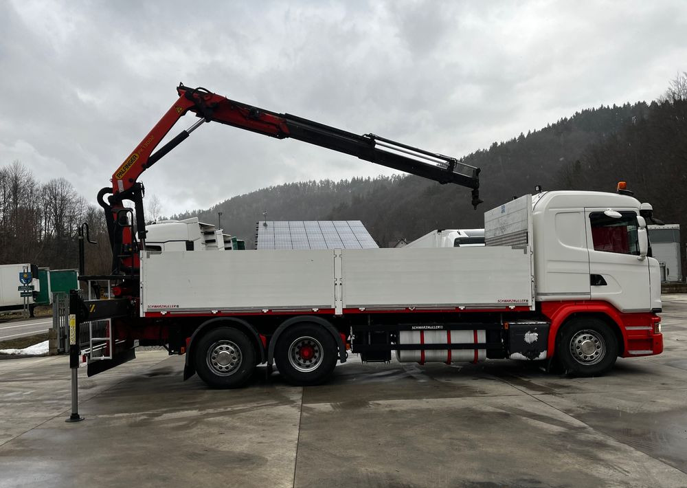Scania G450 // 6x2// Skrzynia 6.40x2.49 // HDS Palfinger // Oś skrętna podnoszona // - Kamion sa tovarnim sandukom, Kamion sa dizalicom: slika 3 Scania G450 // 6x2// Skrzynia 6.40x2.49 // HDS Palfinger // Oś skrętna podnoszona // - Kamion sa tovarnim sandukom, Kamion sa dizalicom: slika 3