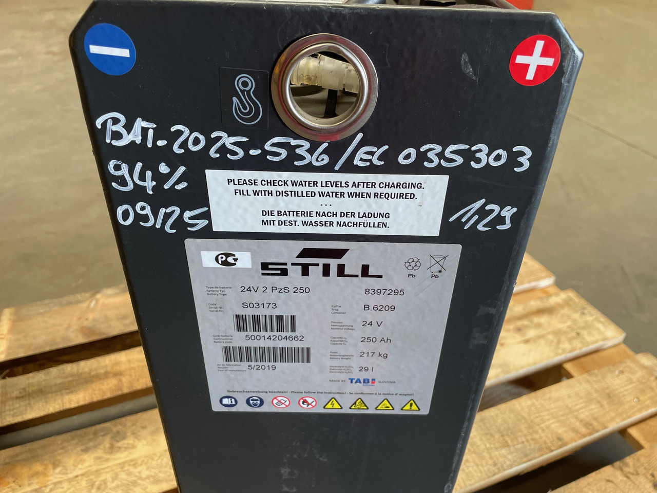 24 Volt I 2PzS 250 - Baterija za Oprema za rukovanje materijalima: slika 5 24 Volt I 2PzS 250 - Baterija za Oprema za rukovanje materijalima: slika 5