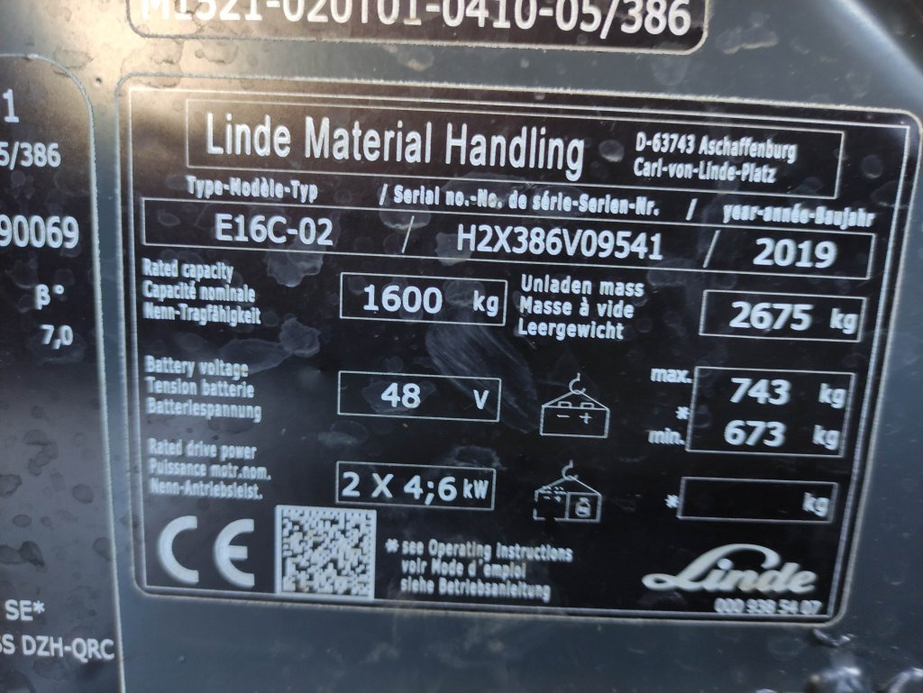 Električni viljuškar Linde E16C-02-386 EVO: slika 6