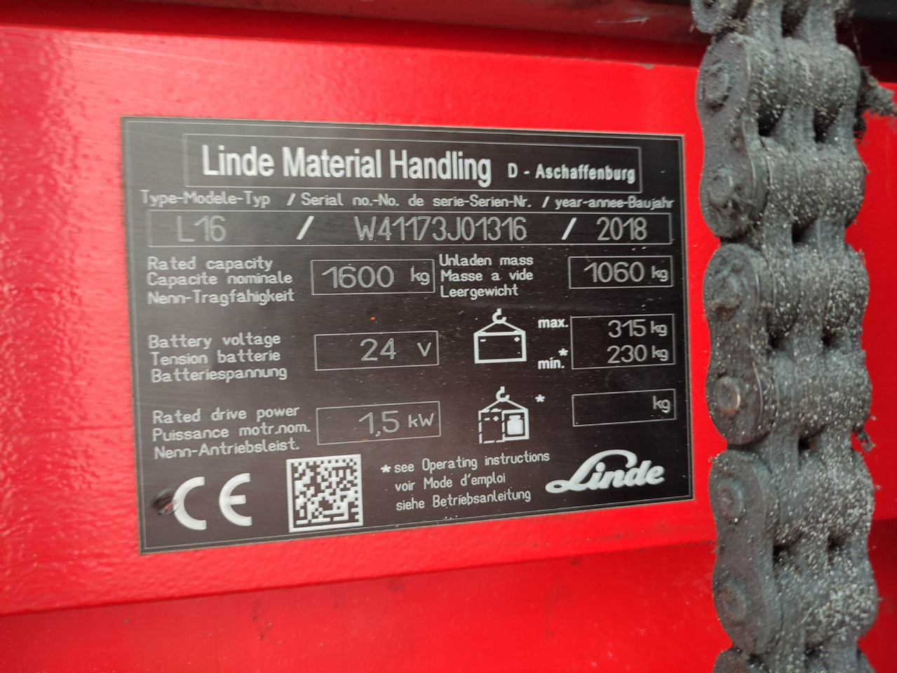 Linde L16-1173 (LACK NEU) - Slagač: slika 5 Linde L16-1173 (LACK NEU) - Slagač: slika 5