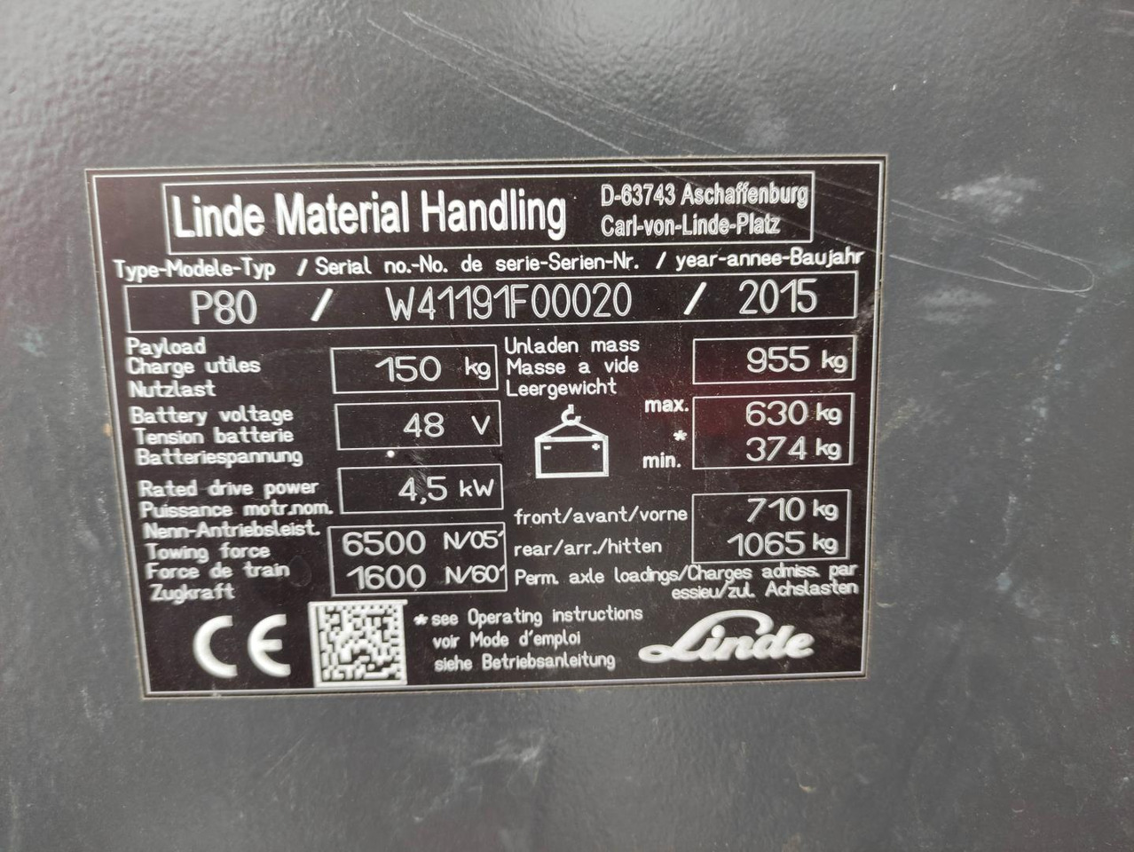 Vučno vozilo Linde P80: slika 6